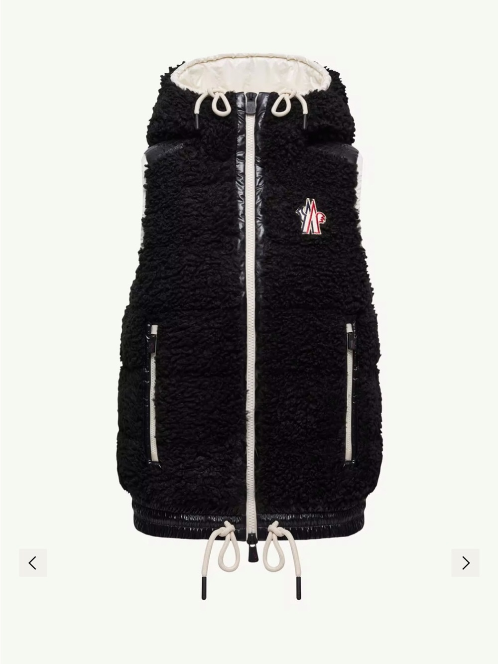 New with Tags Authentic Moncler Gilet Black Teddy Puffer Vest